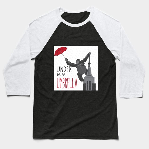 under my umbrella Baseball T-Shirt by elmirana